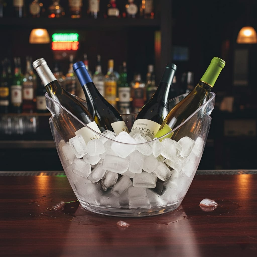 Clear Acrylic Ice Bucket for Beers(7.5 x 10 inch)