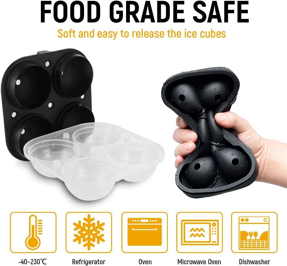 Silicone Ice Ball Maker 4-cavity