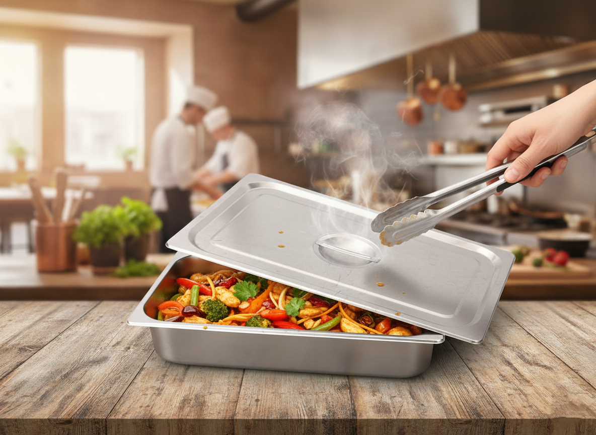 Gastronorm Pan (GN Pan) with Lid – 100mm Depth (1/1)