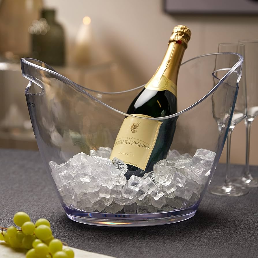 Clear Acrylic Ice Bucket for Beers (9.5 x 14 inch)