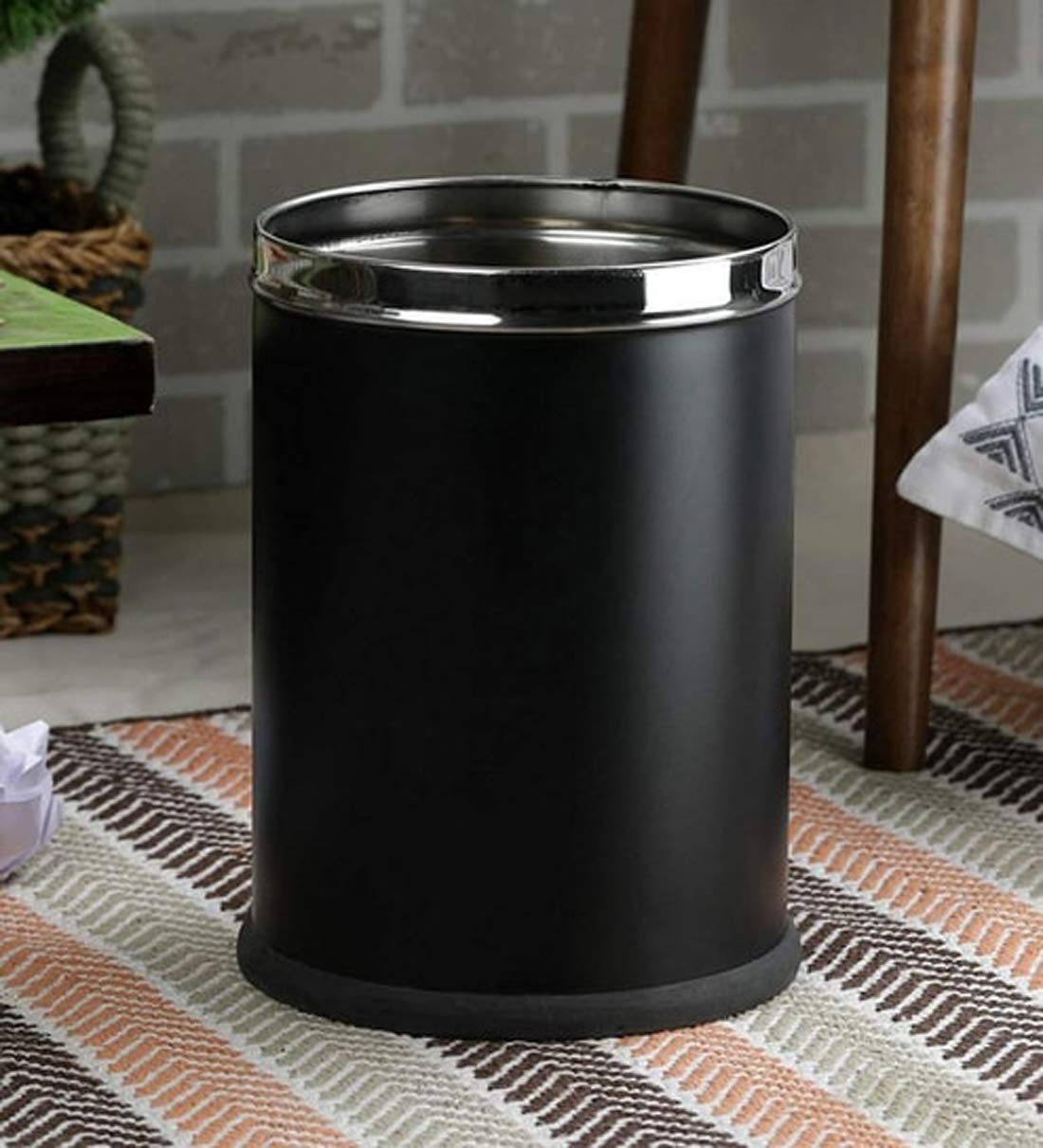 Premium Black Dustbin