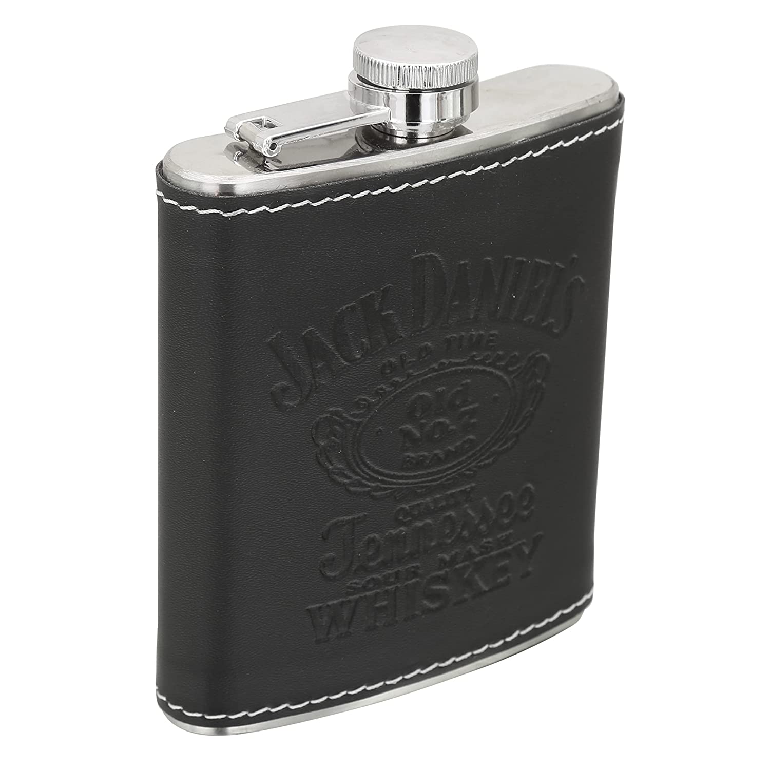 Premium Leather-Stitched Hip Flask – 8oz / 230ml (1piece)