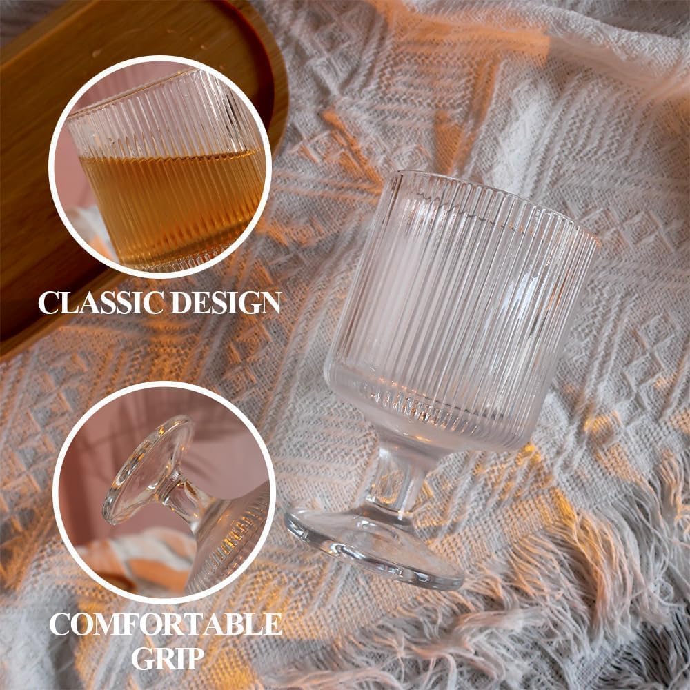 Ribbed Cocktail Glass set of 4  – 280 ml