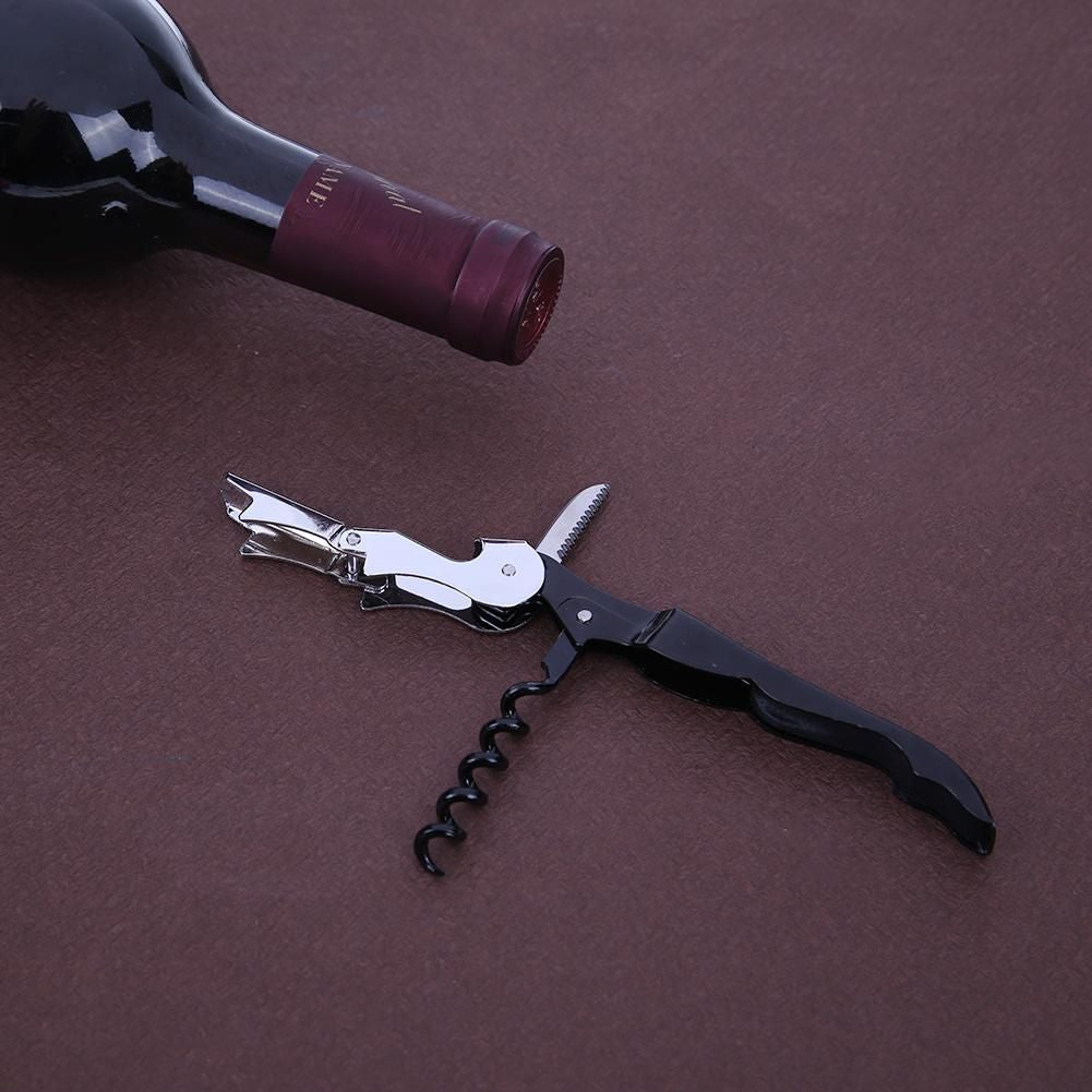 Professional Wine Opener Corkscrew with Double-Hinged Lever, Foil Cutter & Bottle Opener