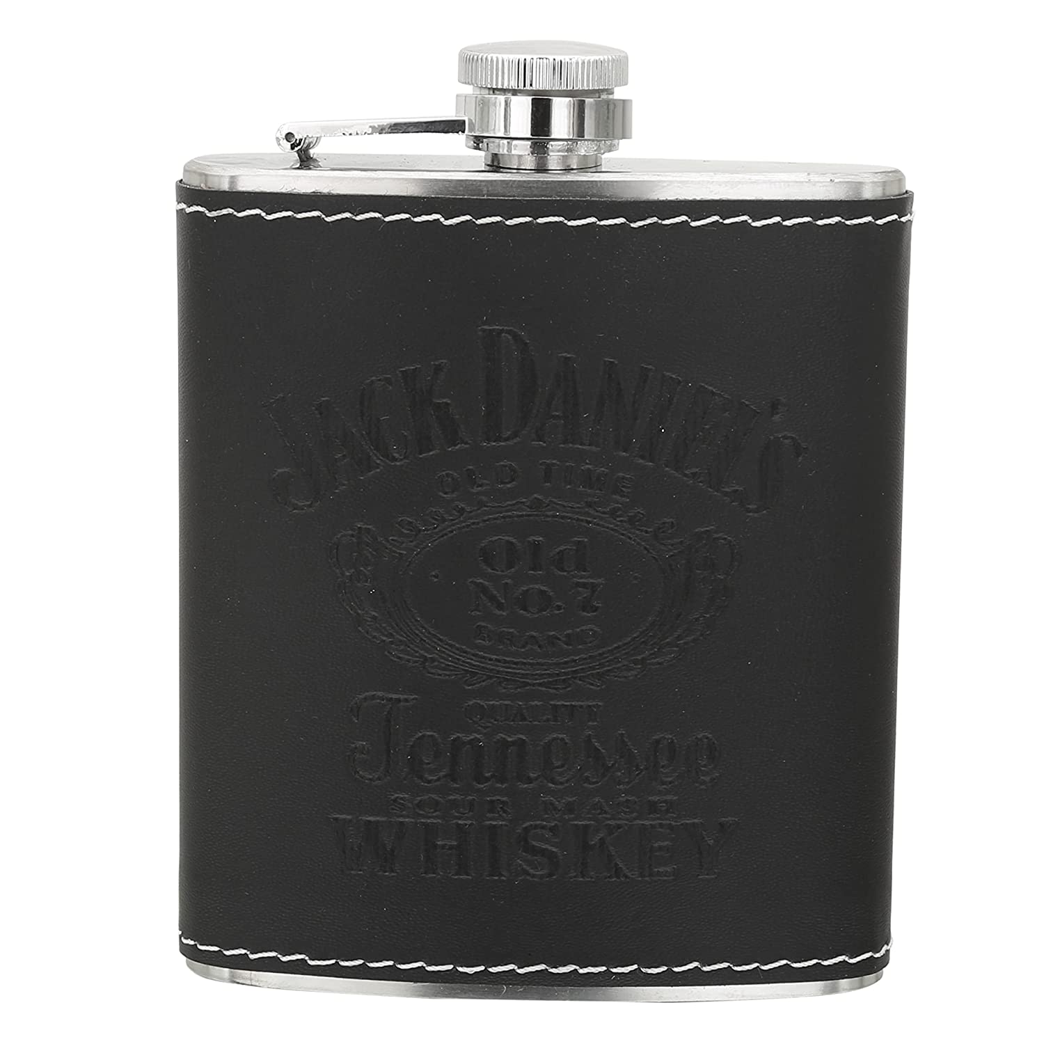 Premium Leather-Stitched Hip Flask – 8oz / 230ml (1piece)