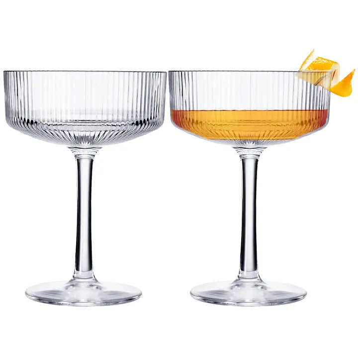 Ribbed Martini Glass (set of 4) ,230 ml