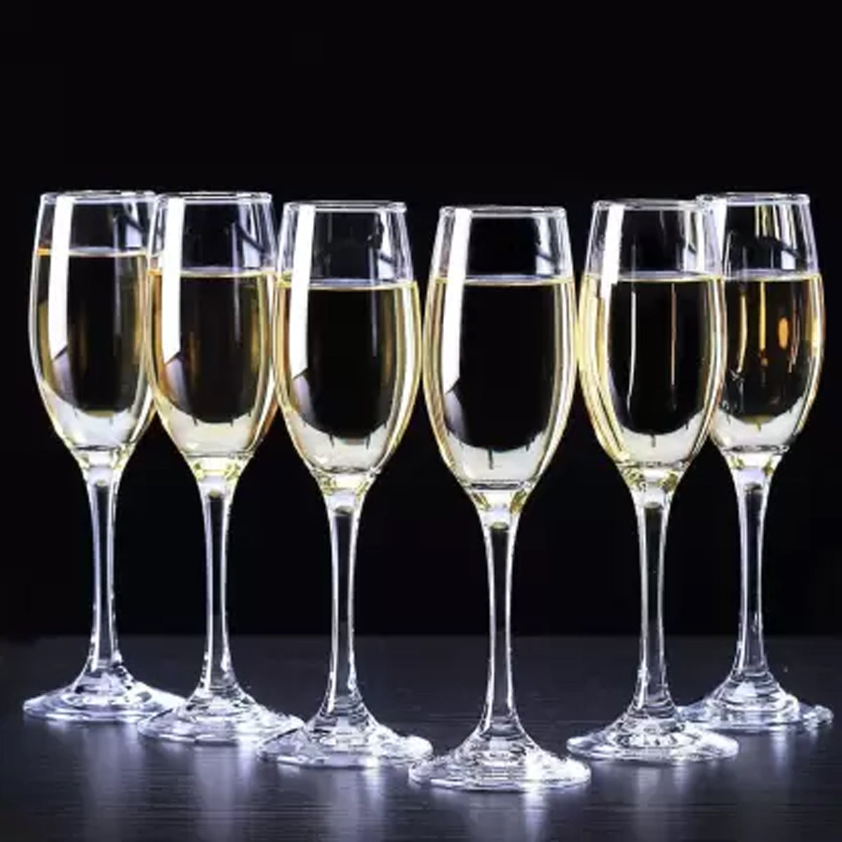 Elegant Champagne Flute Glasses set of 6 ,180ml