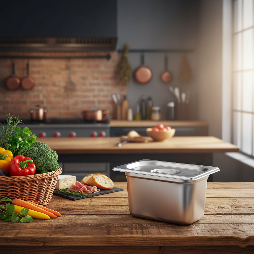Gastronorm Pan(GN Pan) with Lid – 100mm Depth (1/9 Size)